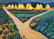 August Macke Vegetable fields oil painting reproduction